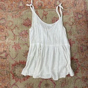 White linen dress